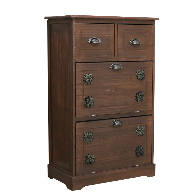 Solid wood bedside table modern minimalist creative household supplies drawer bedroom storage cabinet