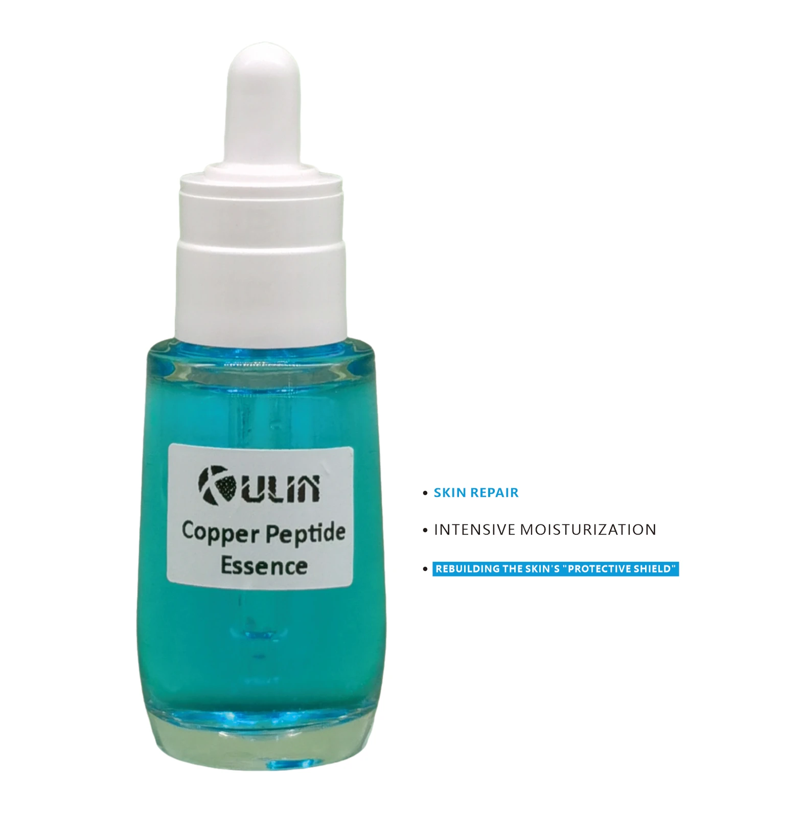 Copper Peptide Essence for Face Whitening Acne Targeted Serum Oil with Vitamin C Collagen Hyaluronic Acid Aging Skin OEM Supply