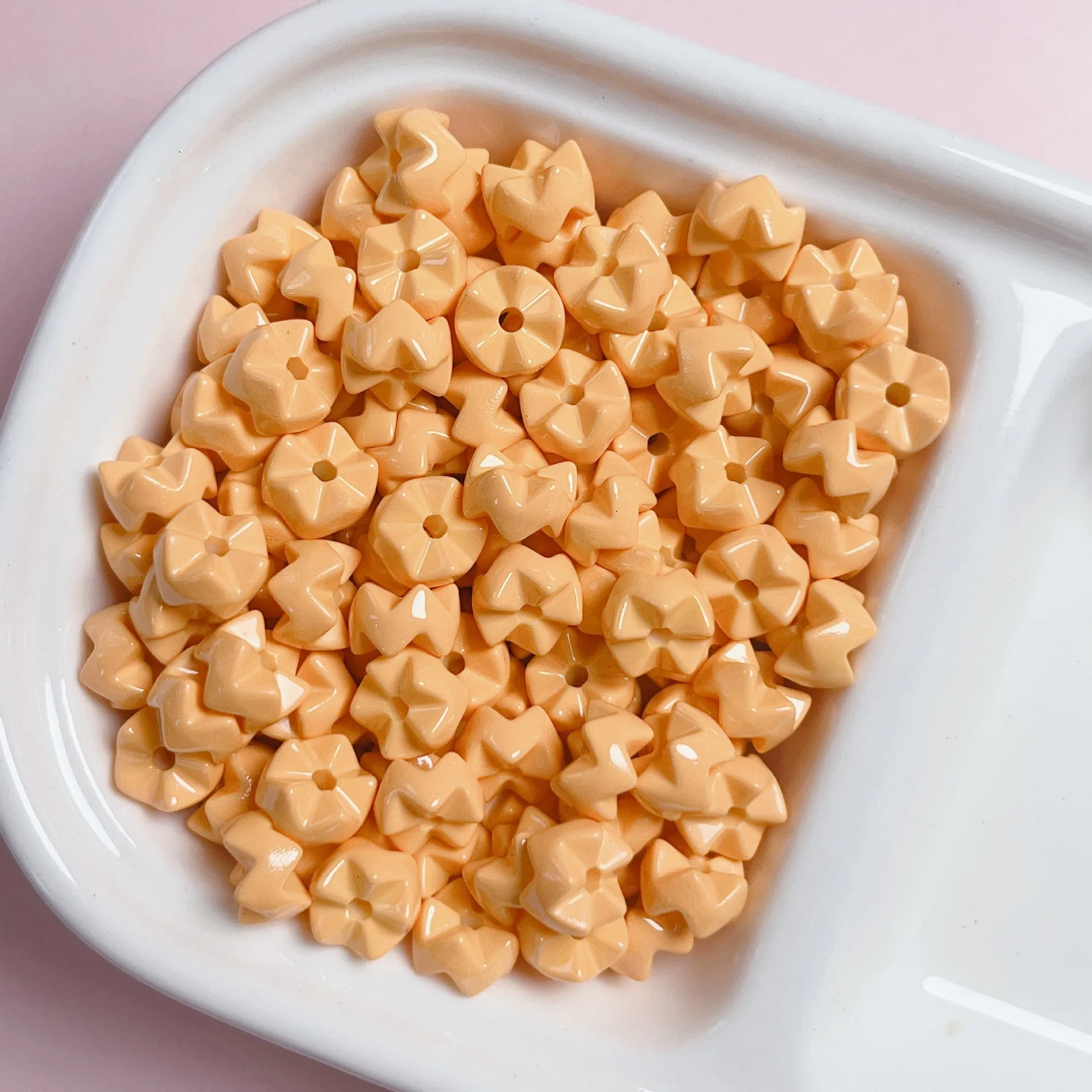 Color paint stacking beads 30pcs/bag diy handmade accessories Building Blocks beads necklace jewelry acrylic loose beads 8mm