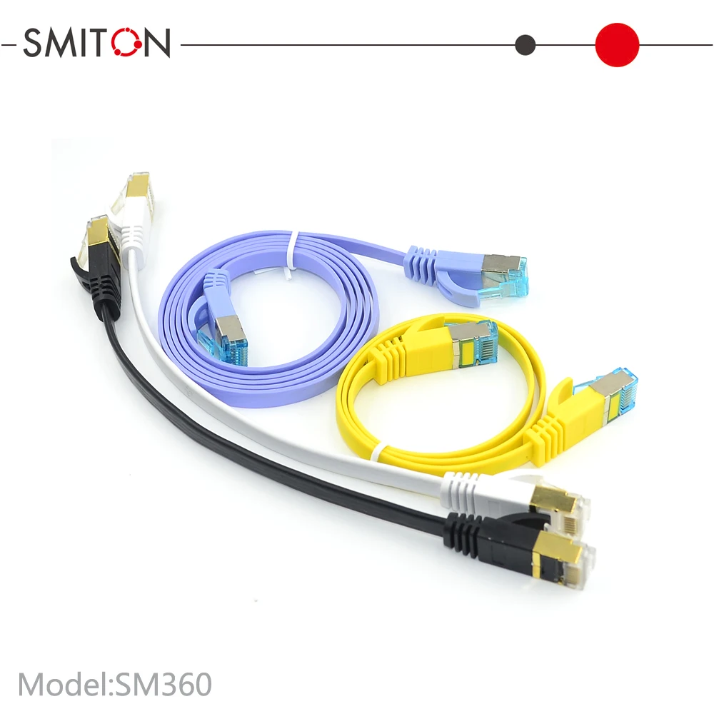 Cat6 FTP RJ45 Flat 4 Pairs 24/26AWG BC/CCA Patch Cord Ethernet Jumper Cable for Network High Quality