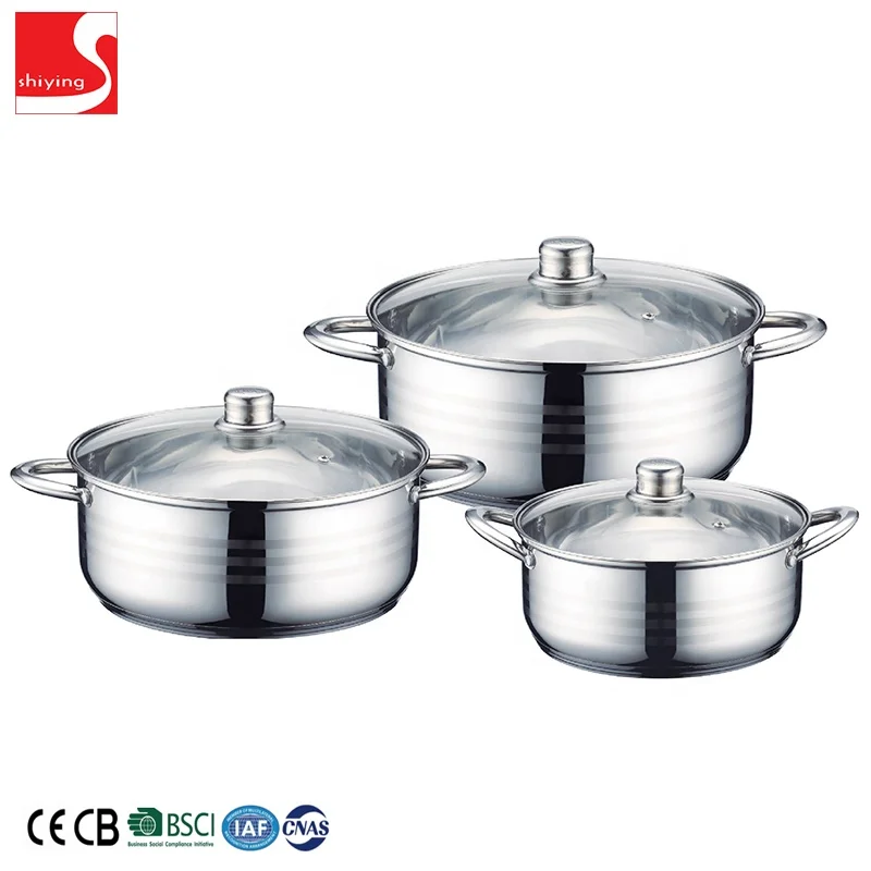 Hotel restaurant kitchen profession silver cookware stainless steel stock pot