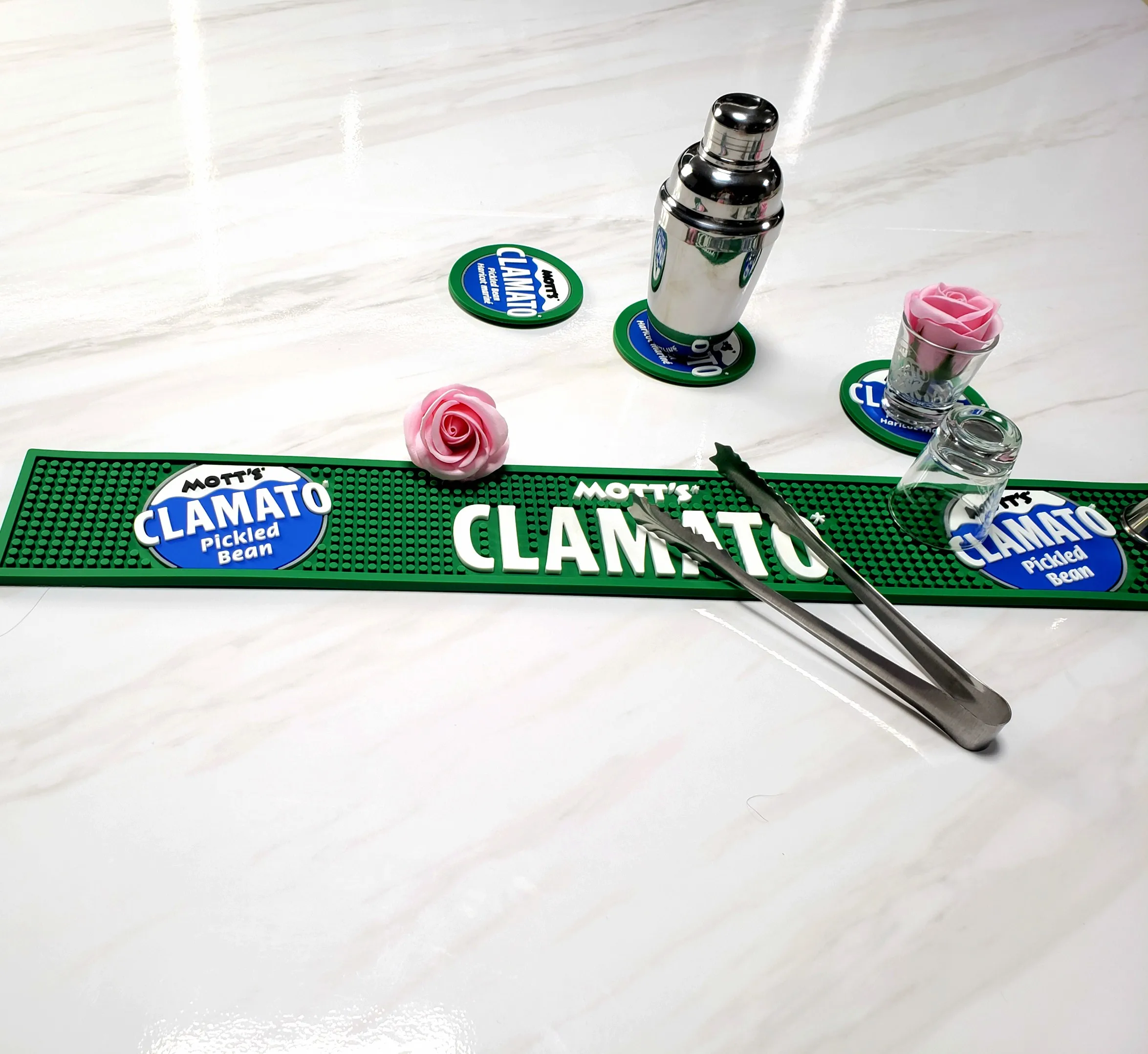 OEM-логотип мягкий ПВХ резиновый коврик для бара budweiser