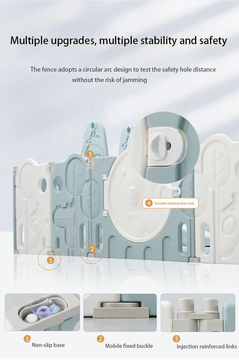 Children play yard indoor kids playpen for baby safety plastic foldable baby playpen for babies