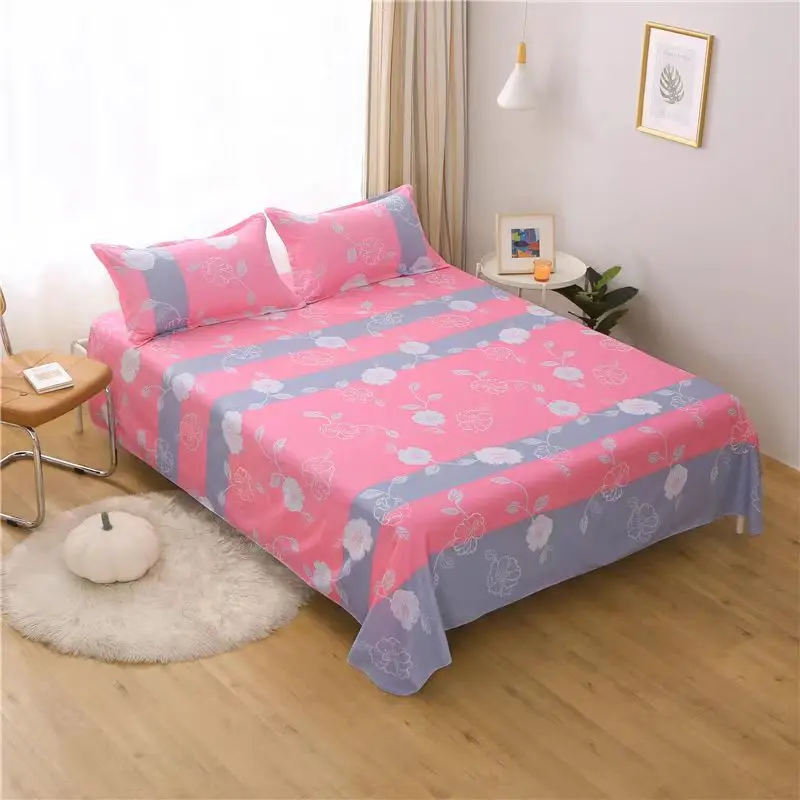 Factory direct buy China 100% poly micro brushed  printed disperse print bedsheet set fabrics