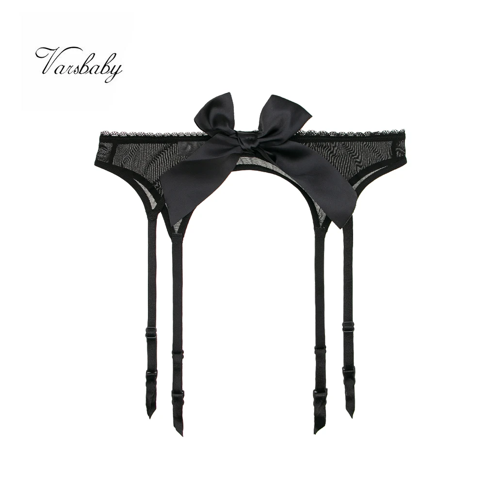 Женские чулки с подвязками Varsbaby, чулки большого размера с бантом, черного, белого, красного, бежевого цветов