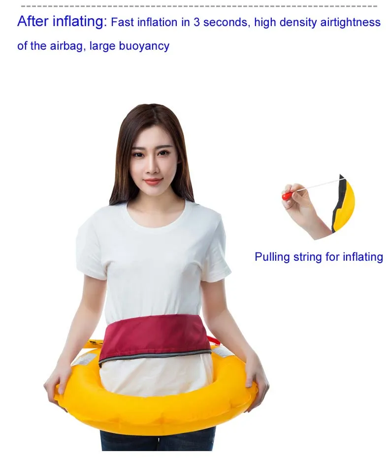 Ready for Shipment several colors inflatable lifesaving belt