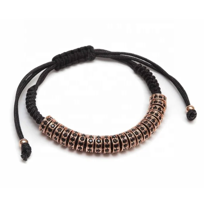 Высокое качество розовое золото мужские наручные Браслеты Регулируемый мужской браслет с якорем