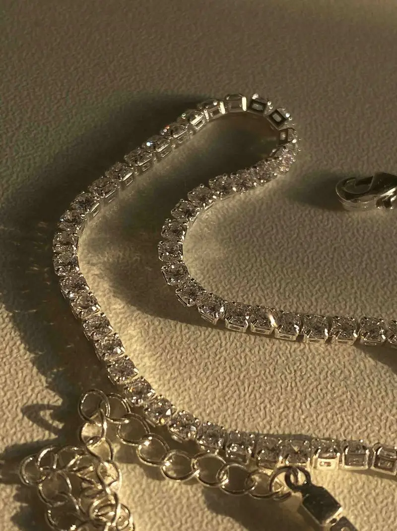 Surprise Price Sweater Chain Necklaces  zircon name necklace zircon choker chain iced out white gold chain for women for party