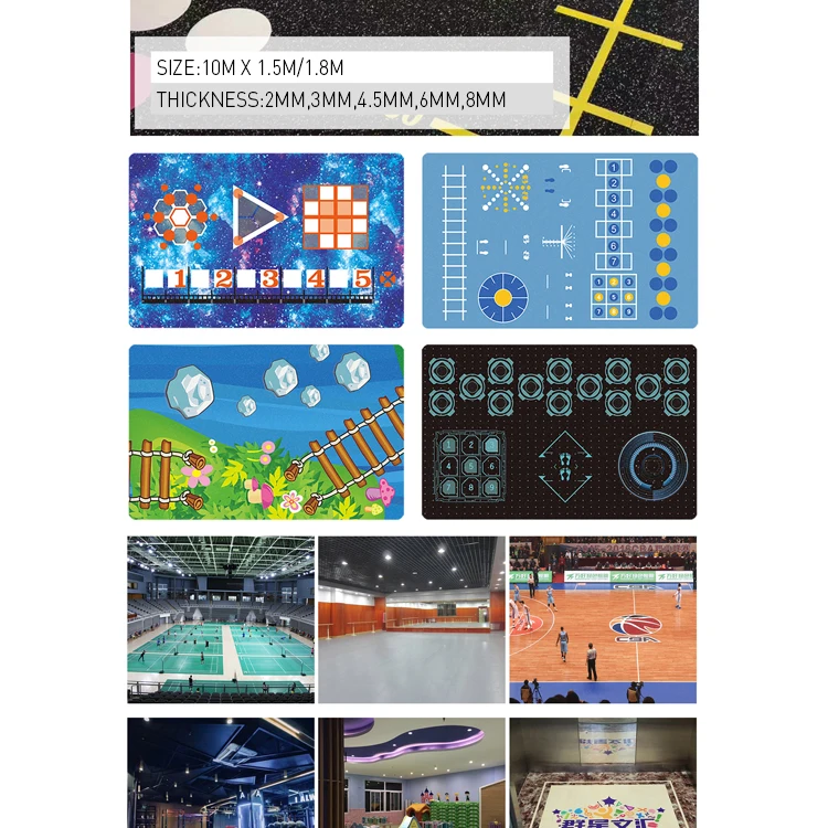 Manufacturer High Quality Indoor sport PVC Vinyl Flooring Roll And smooth Floor Tile