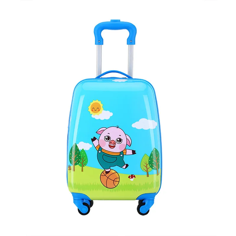 Bulk Wholesale Children Travel Suitcase Box High Quality Cartoon Print Scooter Suitcase Fashion Kids Ride On Luggage