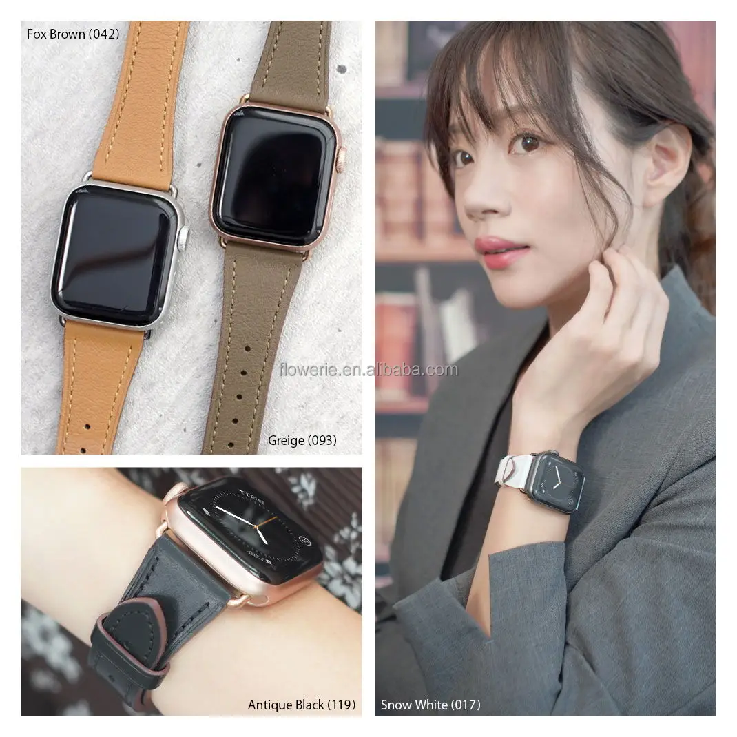 Тонкий сменный ремешок Handodo из итальянской кожи для apple Watch Series 7 6 SE 5 4 3 2