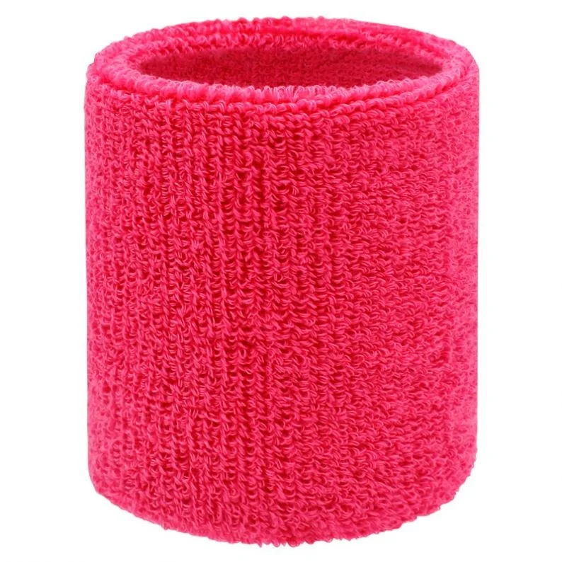 Sport Wristband Sweat Absorbing Stretchable Multi Color Embroidery Cotton Wrist Sweatband