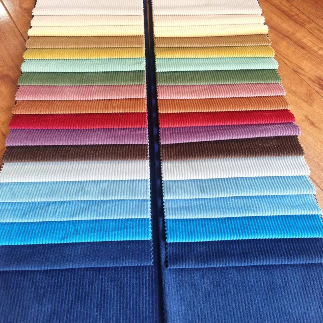 100% Polyester A Series Of Corduroy style of  tricot knitting Striped Velvet to cushion