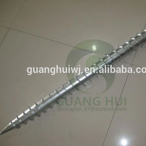Manufacture Hot galvanized  ground screw pole anchor for solar project