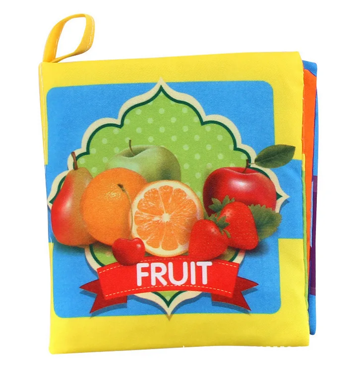 Fruits Colorful Apples Tomatoes Bound Printing Large Baby Washable Book Handmade Cloth Books