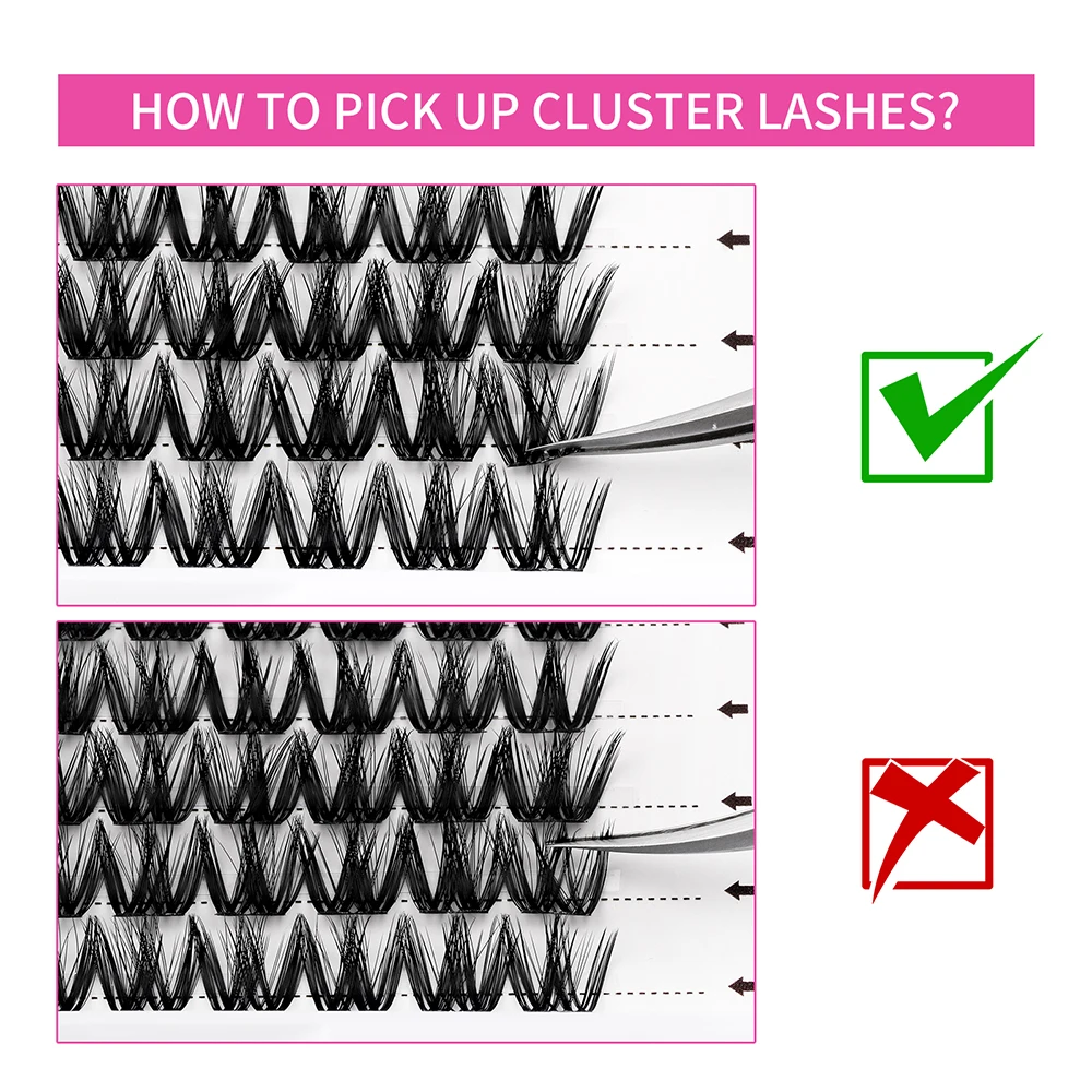 8-20mm Segmented Eyelash Cluster False Eyelashes Custom Logo Lash Natural Fluffy Private Label Diy Lash Extension