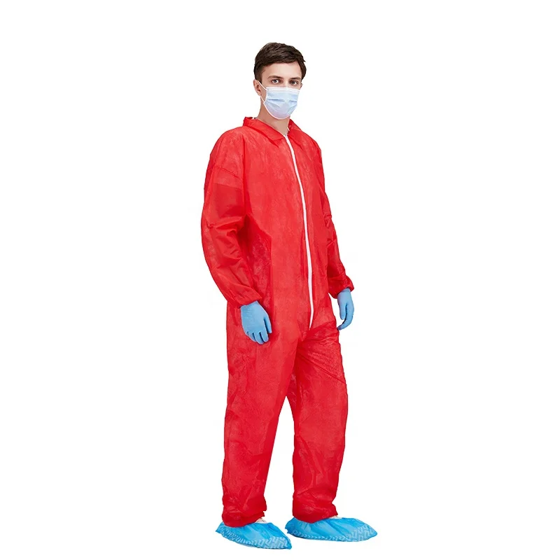 red disposable coverall dress carnival