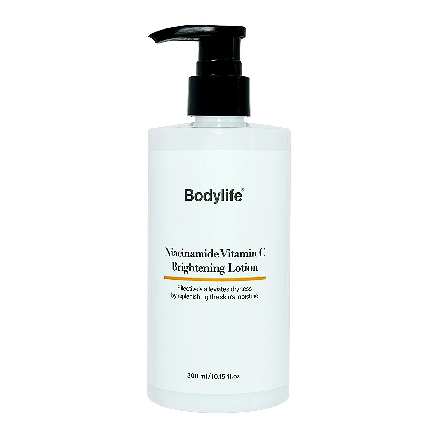 Niacinamide Vitamin C Organic Vegan Moisturizing Whitening Dark Skin Private Label Body Lotion