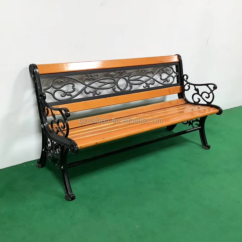 OEM garden bench outdoor furniture cast iron bench outdoor wooden bench cast aluminum patio furniture