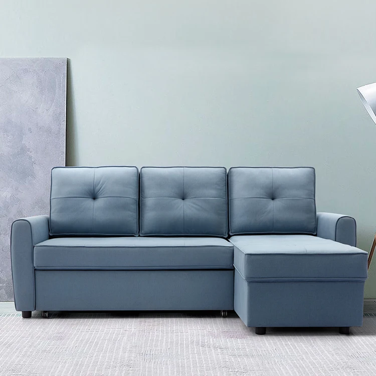 Высококачественная прочная металлическая мягкая и удобная кожаная мебель для гостиной раскладной диван-кровать l-образные диваны