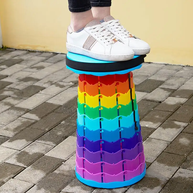 Convenient Telescopic Stool Outdoor Portable Foot Camping Fishing Collapsable