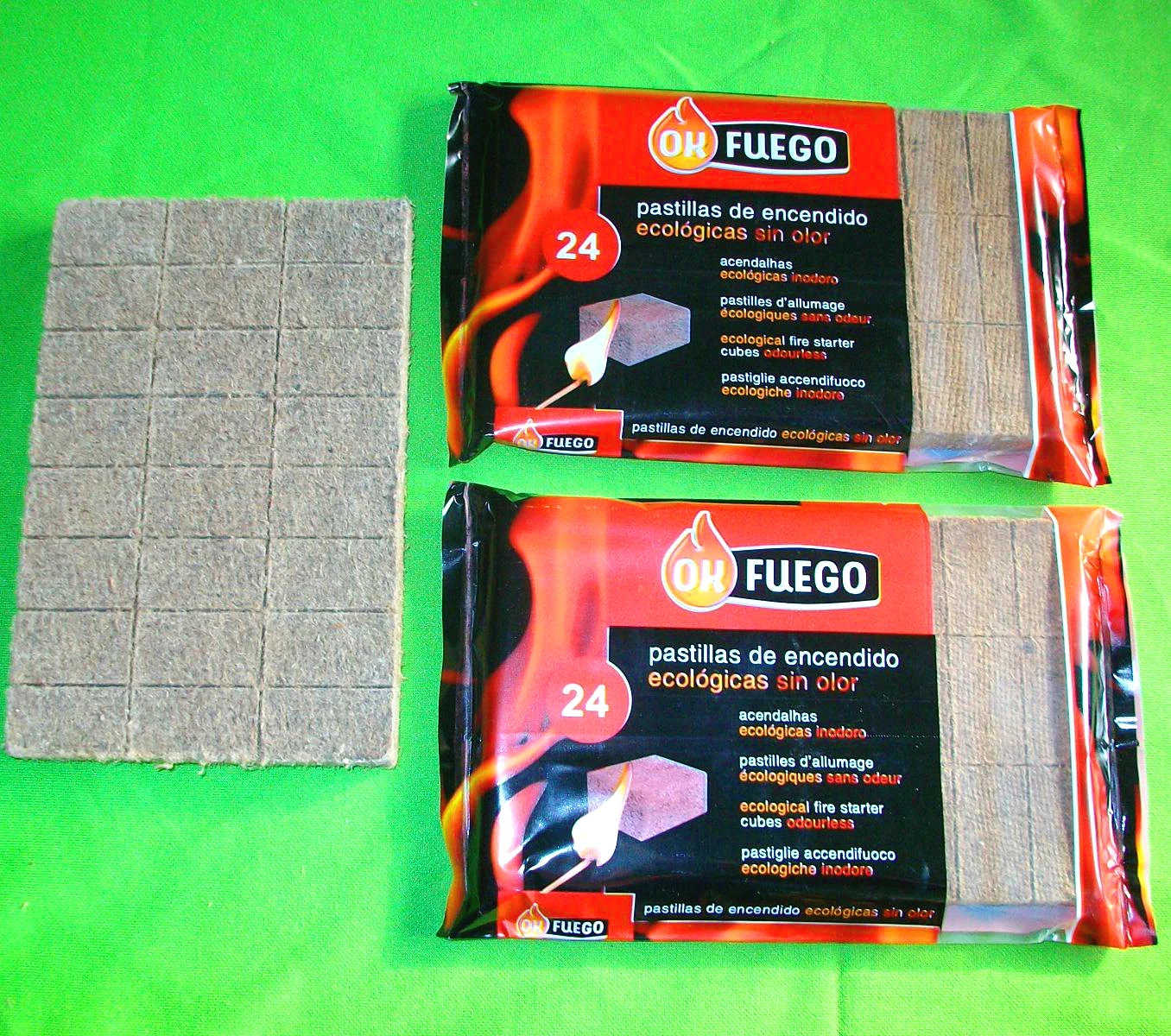 32 Mini Square Natural Fire Starter for Indoor and Outdoor Use for BBQ Campfire Fireplace Wood Stove Fire Pit Grill