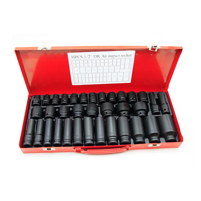 35 Pcs socket wrench set impact socket set industrial-grade pneumatic sleeves air sleeves sets