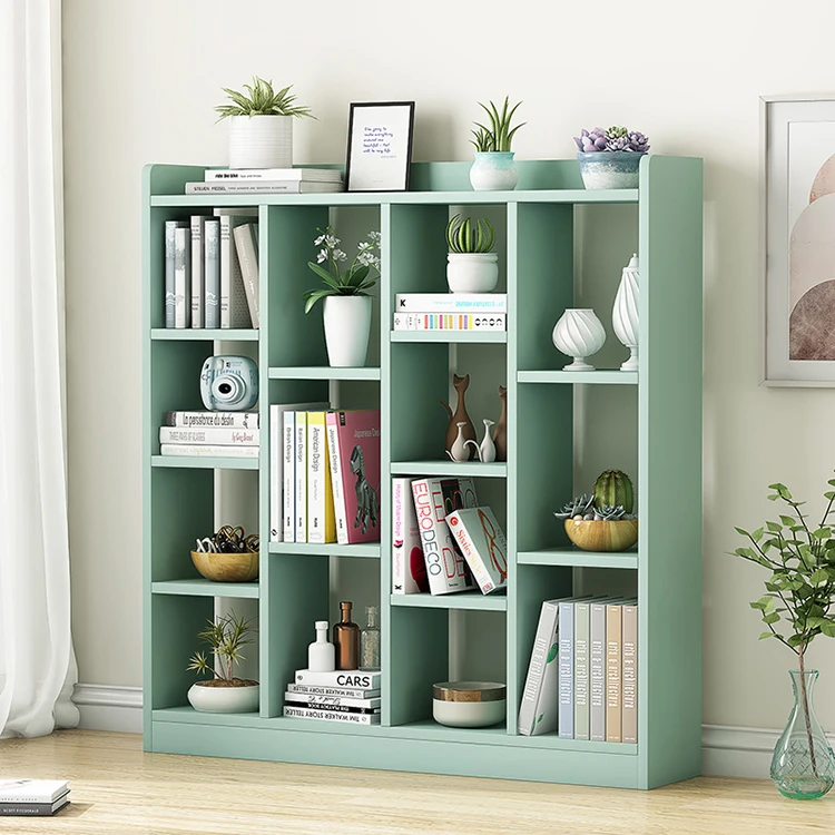 Hot Selling Good Quality Creativity Space Saving Simplicity Combination Wooden Bookshelf Bookcase For Bay Window