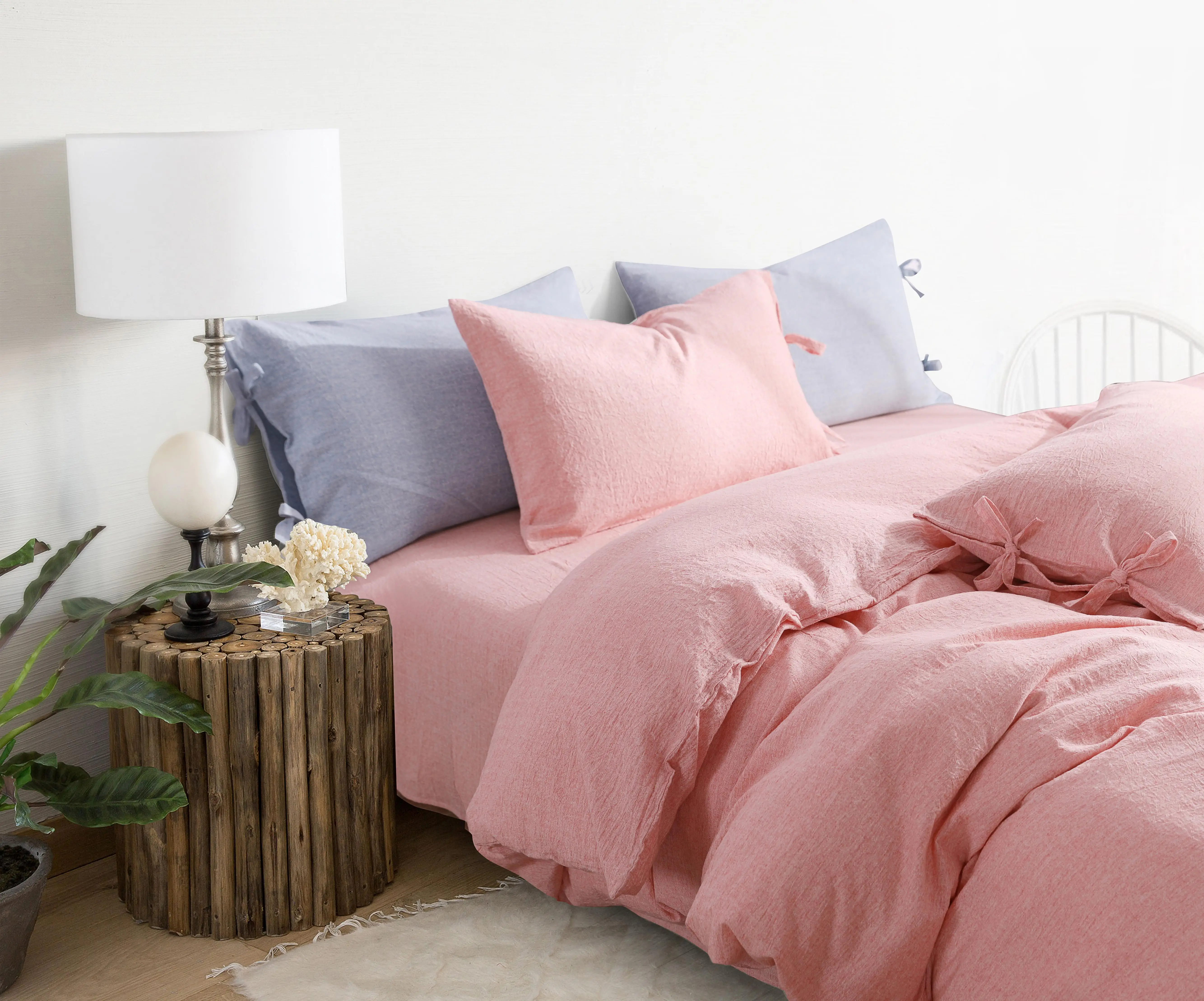 100%Cotton Material Pink color with 60S*60S Density fabric for making bed sheets