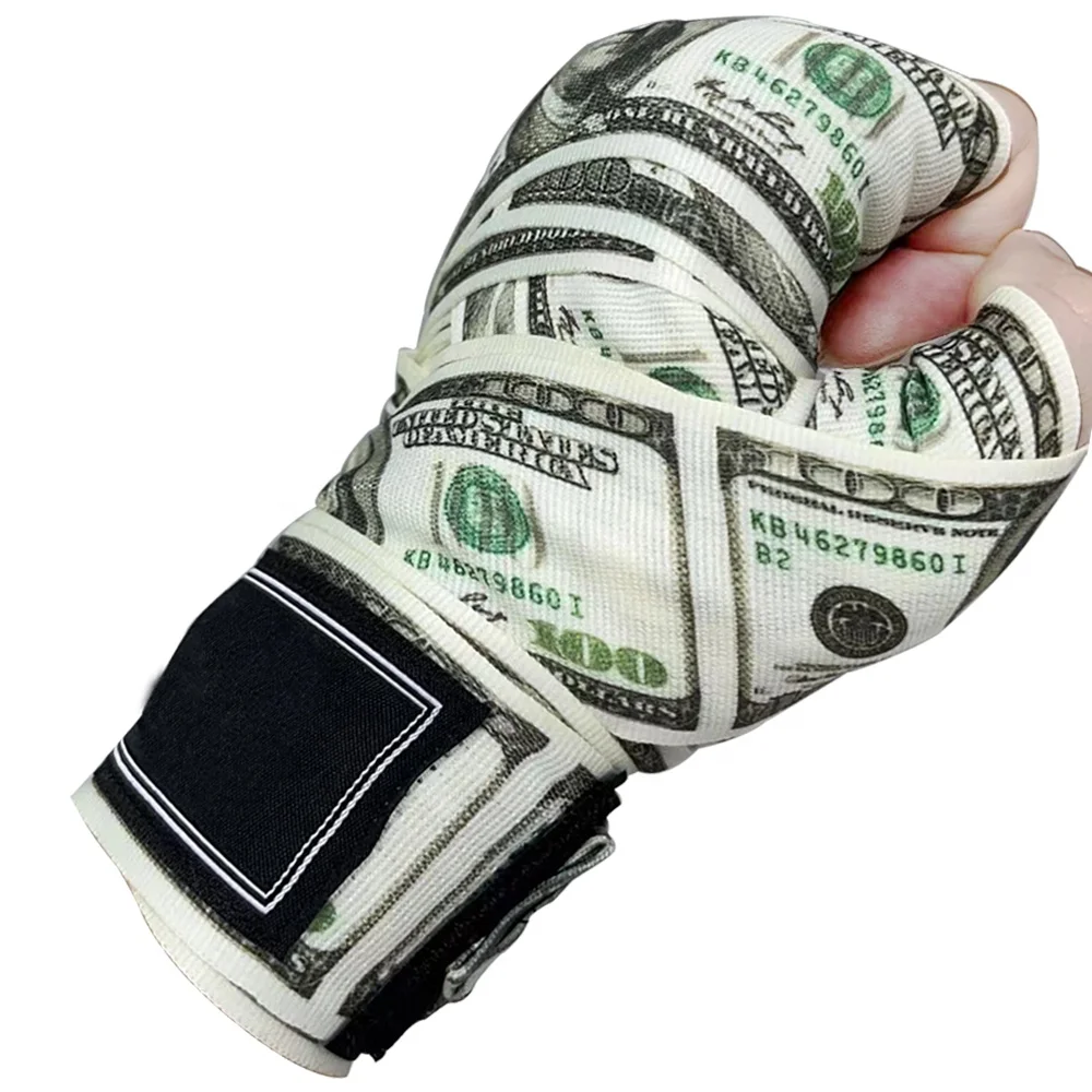 EVB Wholesale Custom Professional Printed Muay Thai MMA Boxing Hand Wraps Roller