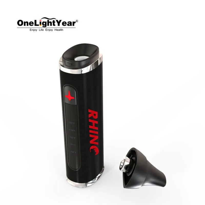 
New Dry Herb Vaporizer Hecig Rhino pathfinder black widow with 1.3ml Ceramic Chamber 2200mah from one light year 