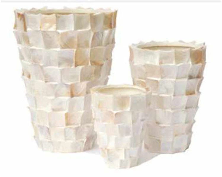 Швабра 005 из натуральной перламутровой ракушки вазы стекловолокна цветочный горшок для домашнего декора