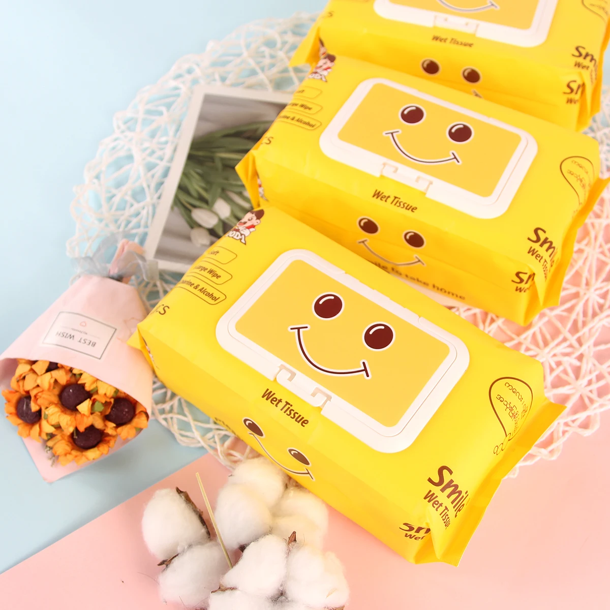 Baby wet wipes biodegradable organic cotton wet wipes