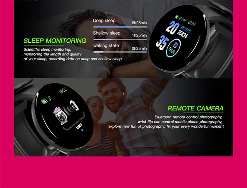 New Design L216 D18 Smartwatch Redondo Round Montre Inteligente Plus D18s Pro Plus Relogio Reloj Bracelet Smart Watch