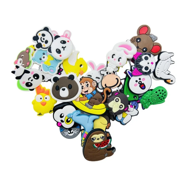 Wholesale Luxury Designer Shoe Charms Custom Pvc Rubber Shoe Charms For Clogs Custom Shoe Charms