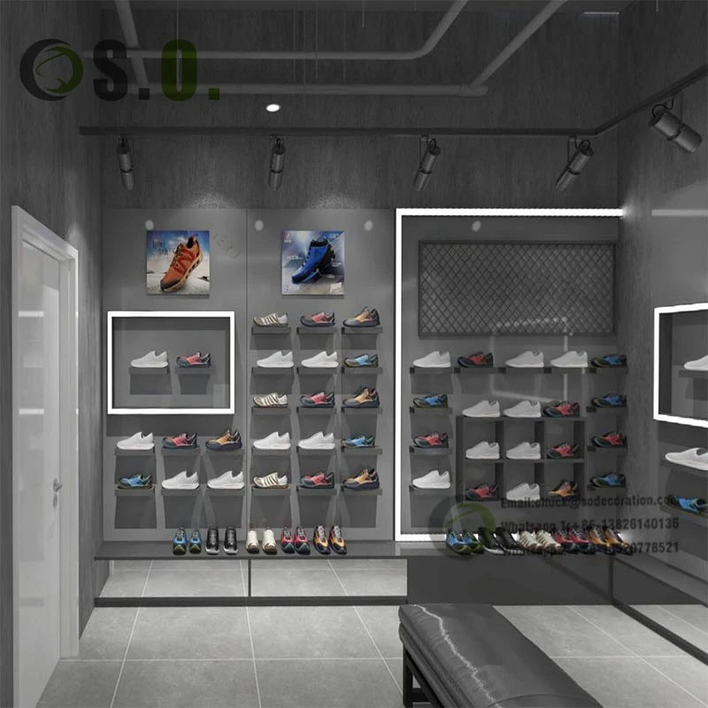 Sport Shoe Wall Mounted Display Shelf Sports Shoes Display Shelf Wall Panel Store Display
