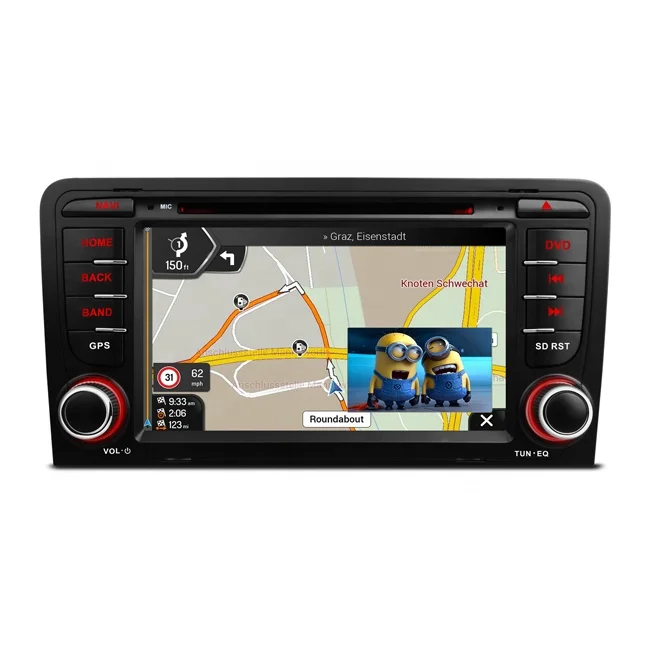 7 inch Car Touch Screen Android Stereo With Dual UI Switchable Support 1080P Video Screen Mirroring Split Screen for Audi A3
