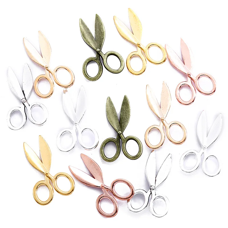 YuenZ 100pcs/bag Zinc alloy Scissor Charms Pendants For DIY necklace bracelet Jewelry Handmade Making Accessorie 16*10mm J452