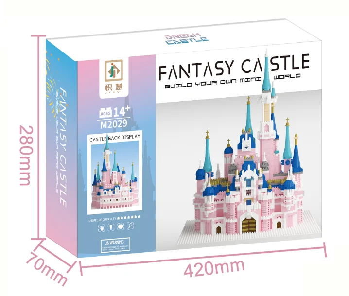 2800 Pcs Princess castle building block set assembly house building brick toys diy micro blocks good birthday gifts for girls