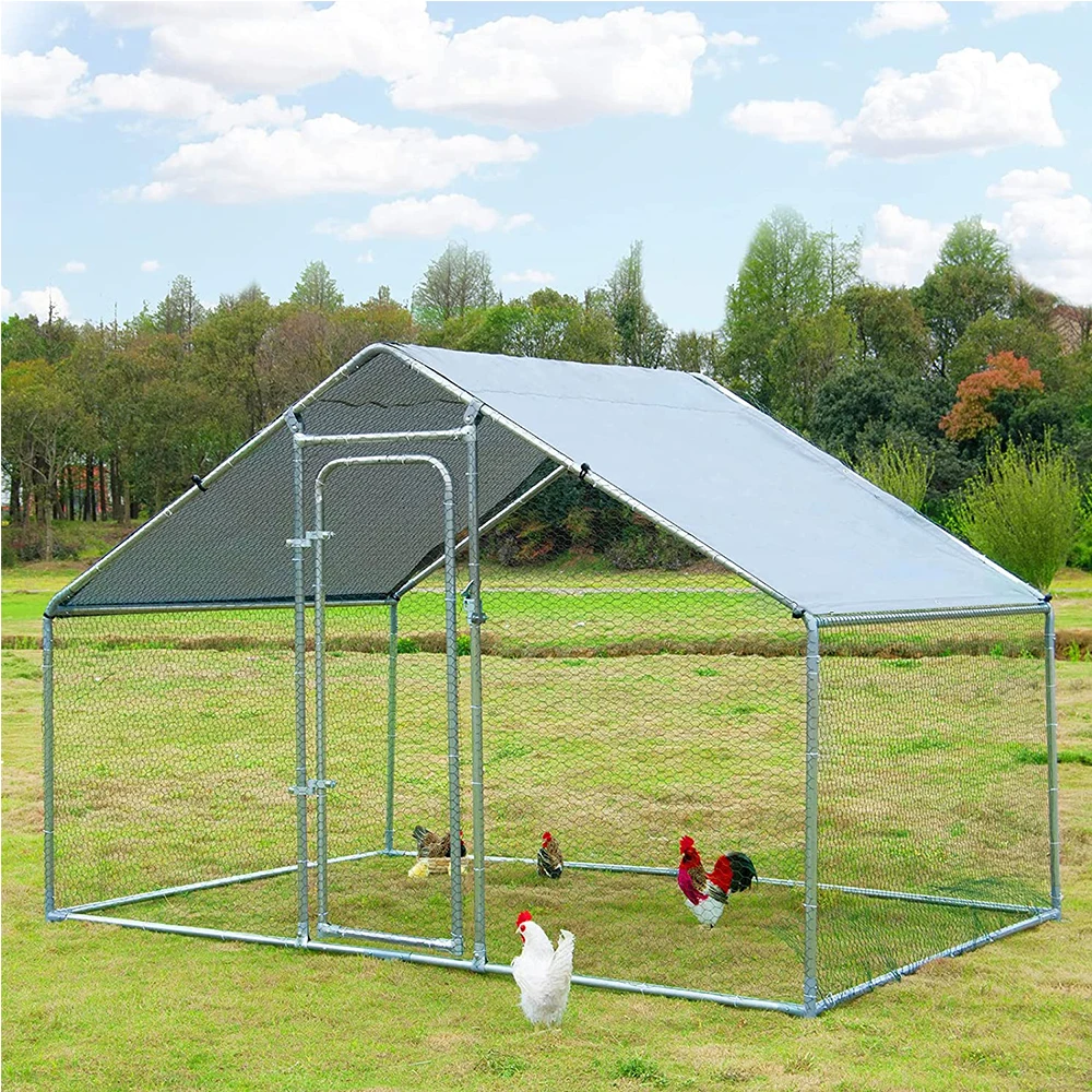 Extra Large Metal Chicken Coop Poultry Cage Hen Run House