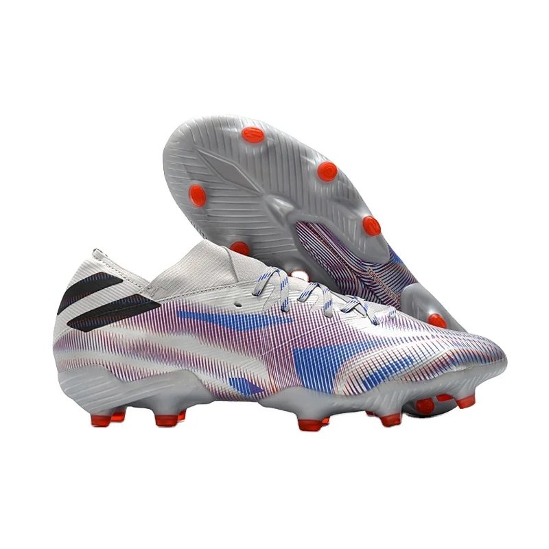 Shoes Men Color White Cheap Sport Shoes Football Boots for Men High Ankle Spikes Soccer Cleats