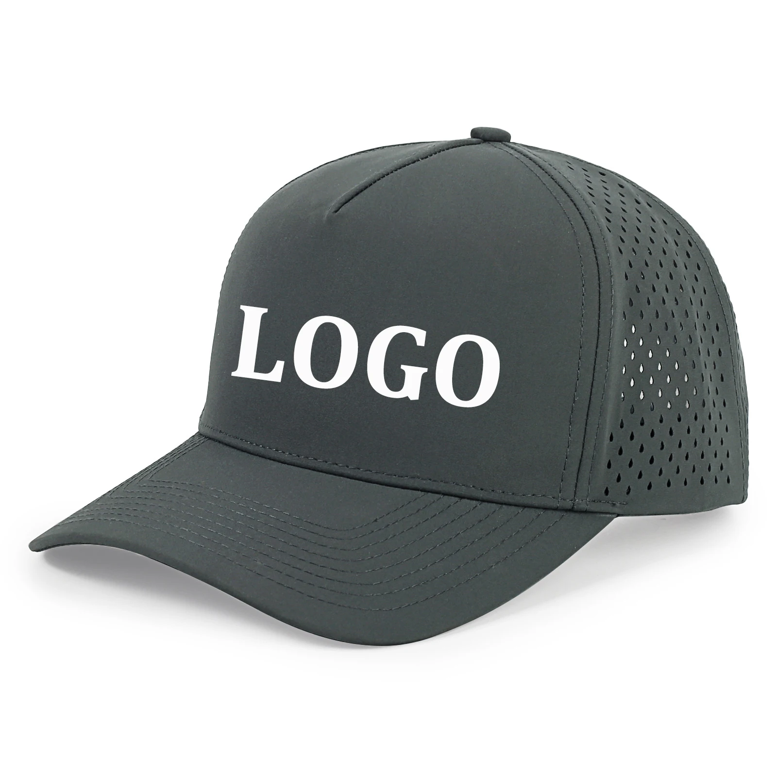High Quality Custom Rubber PVC Logo 5 Panel Waterproof Golf Hats Quick Dry Gorras Sports Baseball Cap