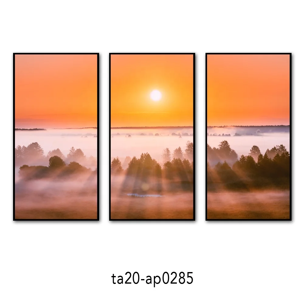 
3 Panel 12x18 inch Semi glossy stretched and framed canvas printing wall art 