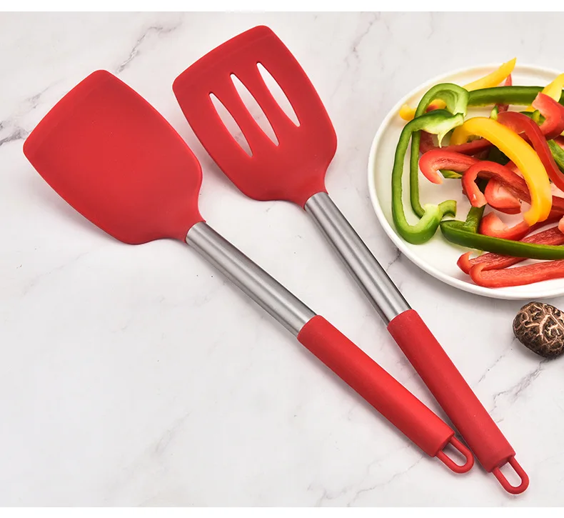 Factory Directly Sells 2pcs/set High Quality Household Kitchen Tools Silicone Spatulas