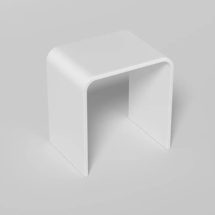 Acrylic bathroom vanity stool stone composite stool