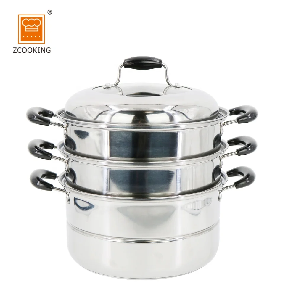26CM Factory Stainless Steel Dumpling Pot /2 Layer Stainless Steel Food Steamer Pot