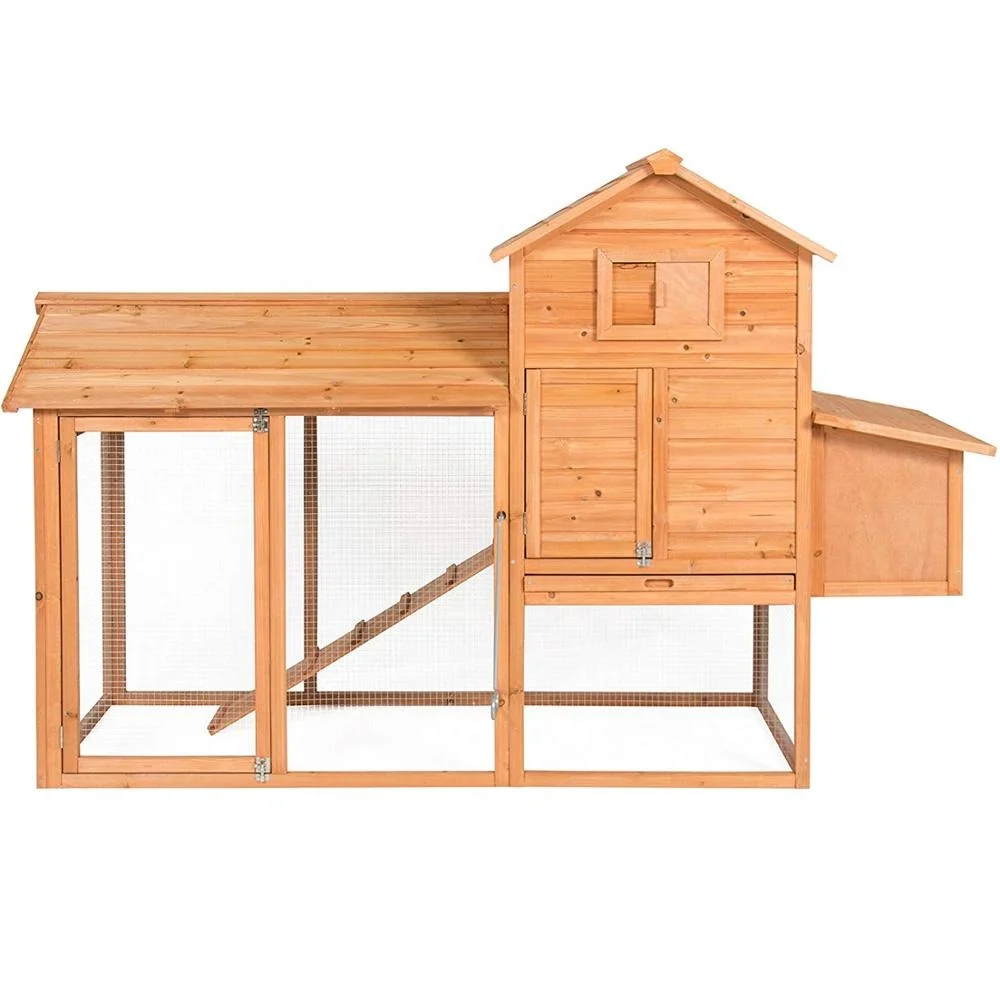 Backyard Easy Clean Chinese Solid Wood Hen Chicken Cage Coops with Nest Box