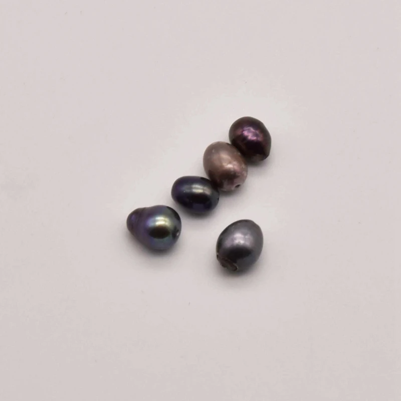 50 Pcs/Lot 4.5mm-6mm Natural Black  Pearl Scattered Beads For Making Diy Jewelry Earrings Accessories Wholesale JA0271