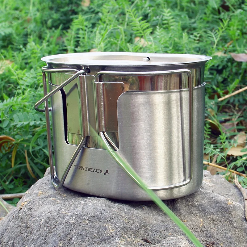 stainless steel water bottle canteen or mess tin for Outdoor camping Hiking BBQ