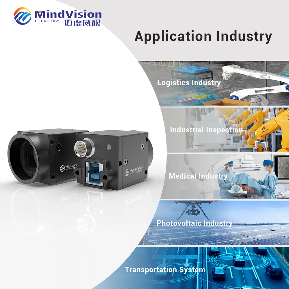MindVision USB3.0 Area Scan Industrial Camera Rolling Shutter 20MP IMX183 19.5FPS 1' CMOS Machine Vision inspection C Mouth